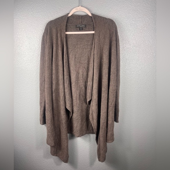 Barefoot Dreams Sweaters - Barefoot Dreams Womens CozyChic Lite Calypso Wrap L\XL Brown Cardigan Bamboo